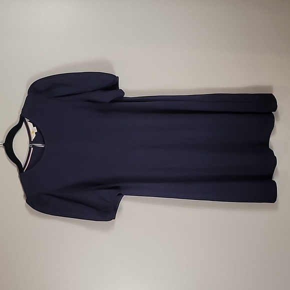 Boden Dresses & Skirts - Boden Short Puff Sleeve Ponte Knit Midi Dress 6 Navy Midi Shift Dress